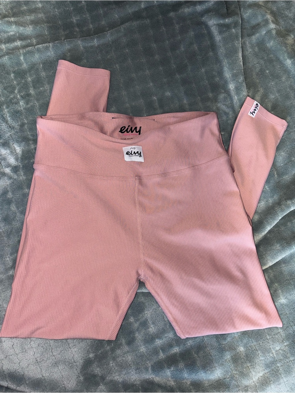 Eivy Pink Ribbed High-Waist leggings